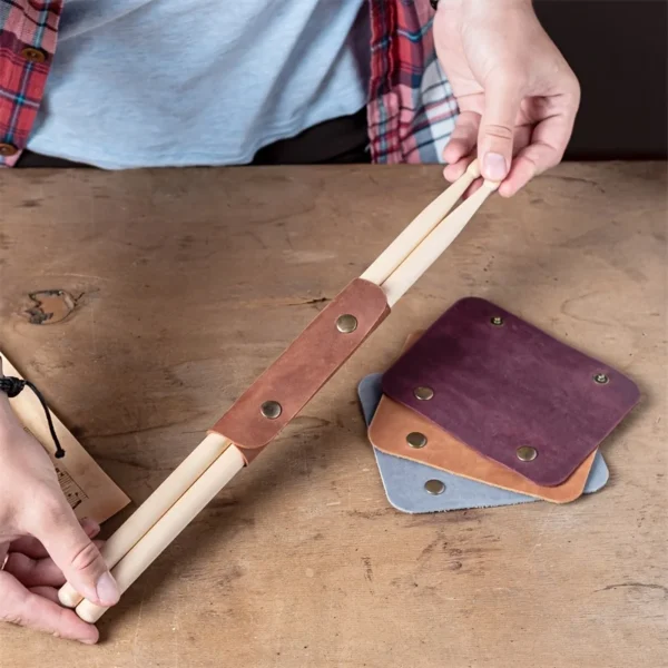 PU Leather Drum Stick Storage Bag Percussive Wearable Drumstick Holder Holster Shelf Drum Mallets Stick Musical Instrument Bag - Image 6