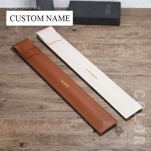 Custom Letters Leather Drumstick Sleeve Engrave Initials Luxury Drum Stick Storage Bag Personalized Protective Pouch Bags Gift - Image 2