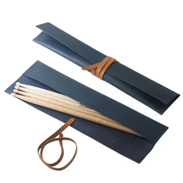 Drum Stick Storage Two Drum Stick Pouch Pu Leather Soft Stick Protector Case Musical Instrument Accessories Drum Instrument Bag - Image 4