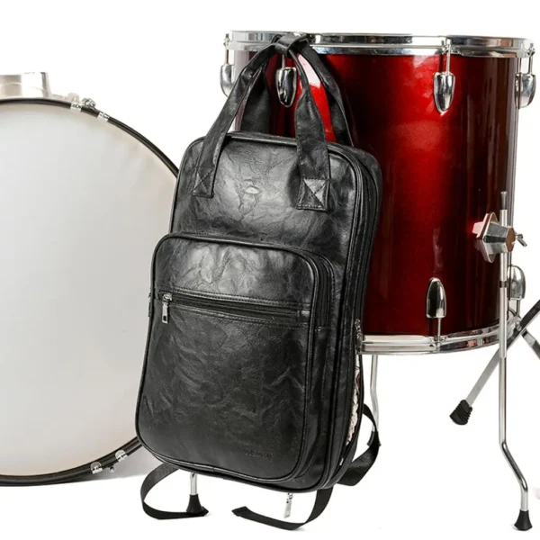 Leather Drum Stick Drumsticks Bag Carrying Case Parts Accessory