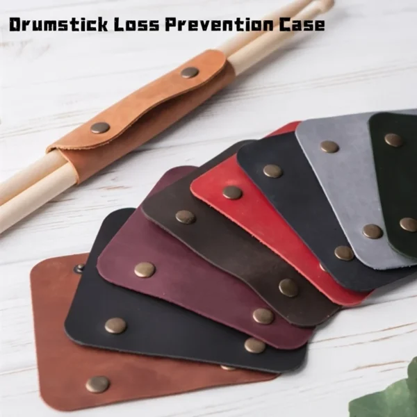 Drumstick Storage Pouch Waterproof And Durable Drumsticks Storage Cover Vintage Drumstick Sleeve Portable Leather Drumstick Case - Image 5