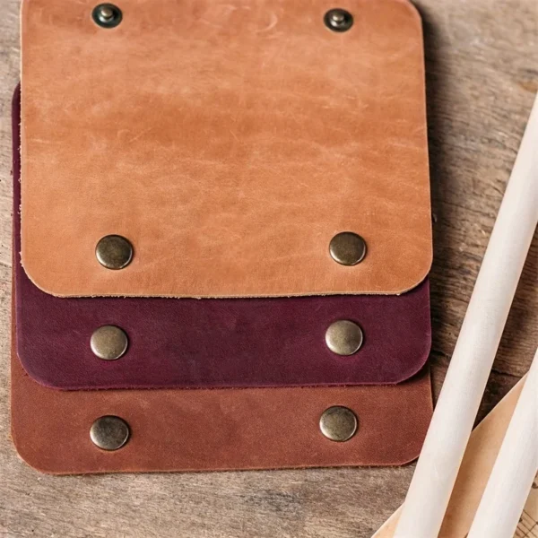 Drumstick Storage Pouch Waterproof And Durable Drumsticks Storage Cover Vintage Drumstick Sleeve Portable Leather Drumstick Case - Image 3