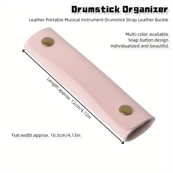 PU Leather Drum Stick Storage Bag Percussive Wearable Drumstick Holder Holster Shelf Drum Mallets Stick Musical Instrument Bag - Image 2