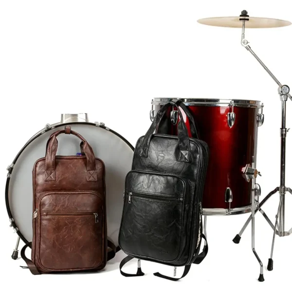 Leather Drum Stick Drumsticks Bag Carrying Case Parts Accessory - Image 4
